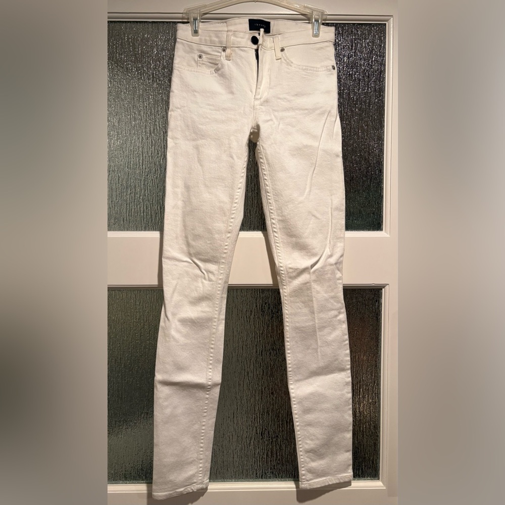 Theory Women's White Straight Leg / Straight Leg Jeans